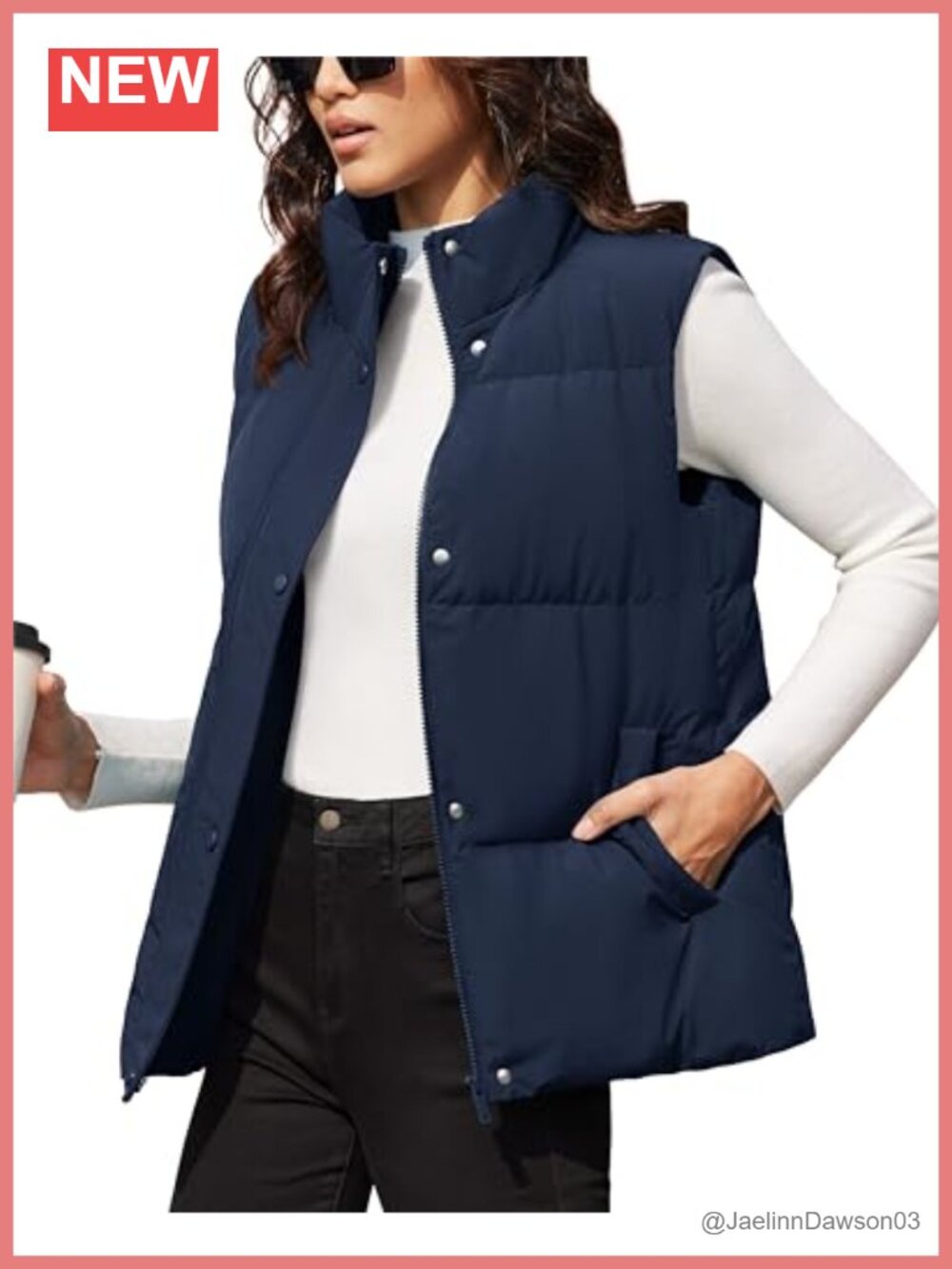 Oversized Puffer Down Vest Sleeveless Quilted Winter Jacket